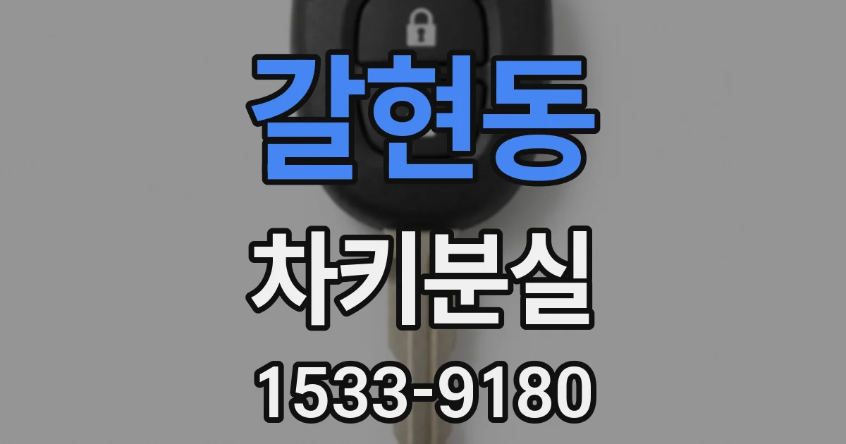 갈현동 차키분실
