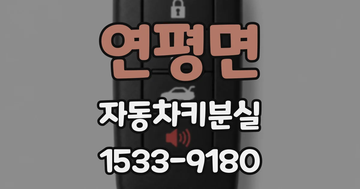 연평면 자동차키분실