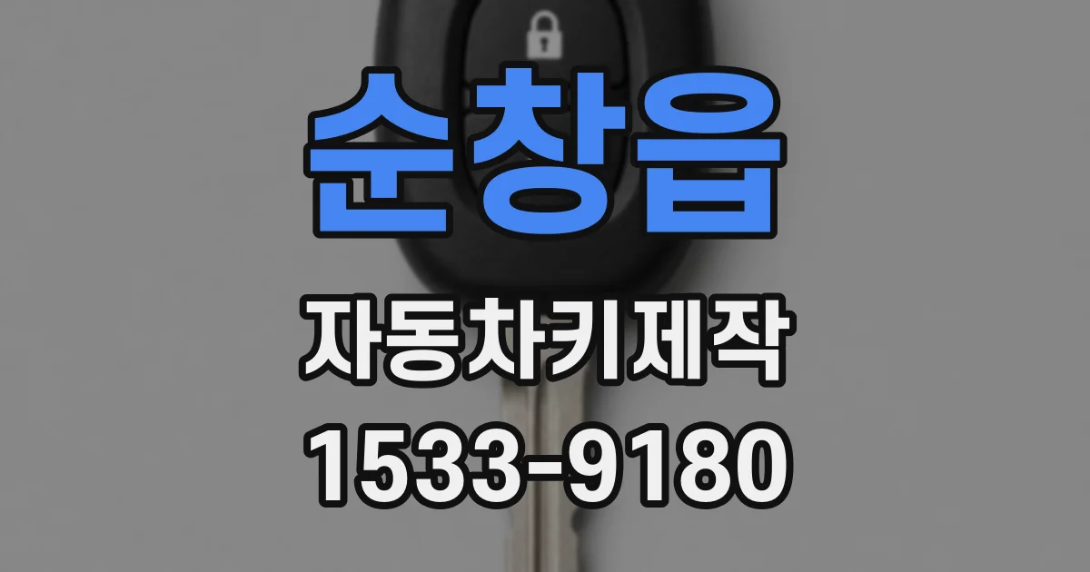 순창읍 자동차키제작