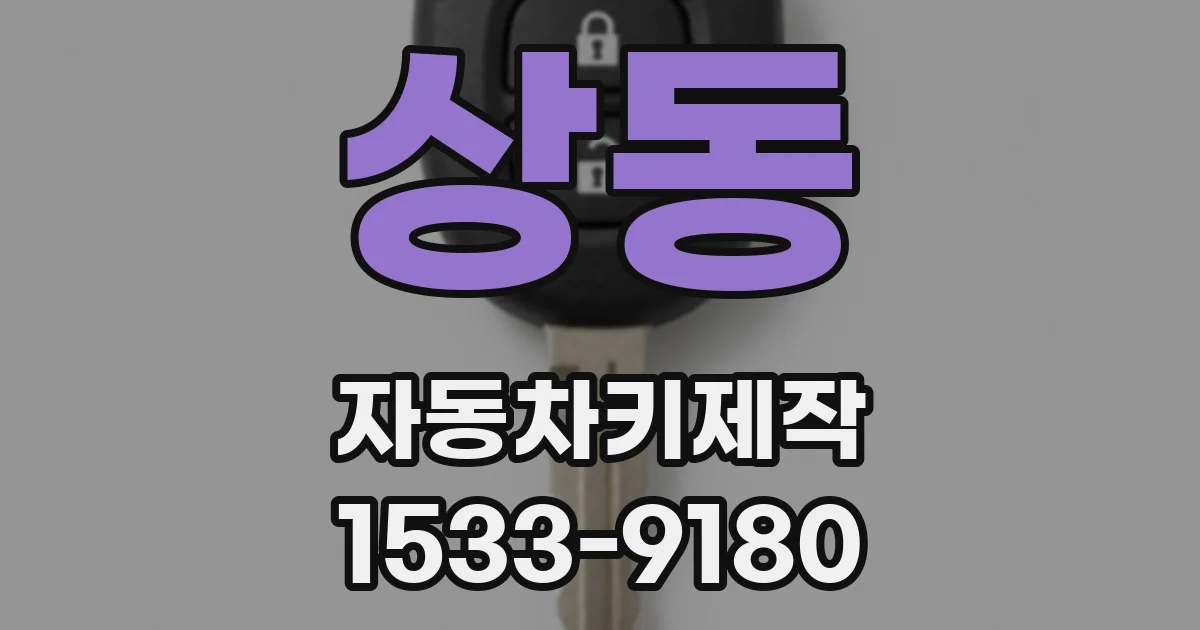 상동 자동차키제작