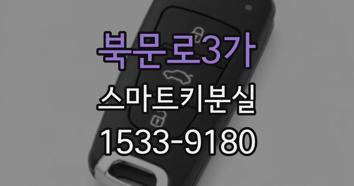 북문로3가 스마트키분실
