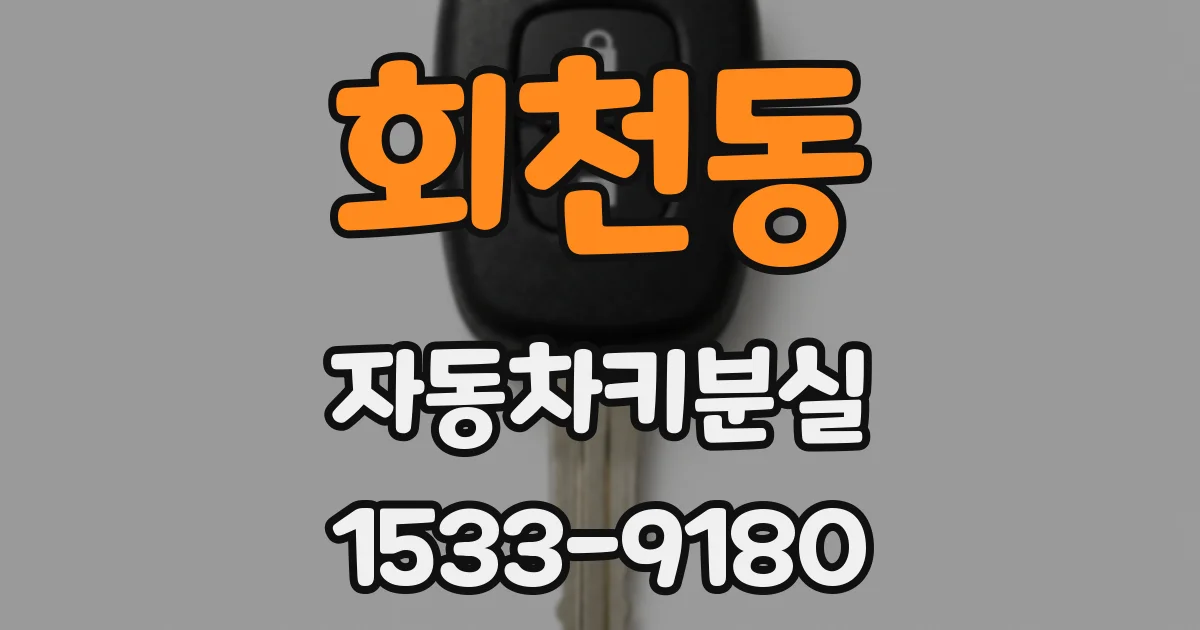 회천동 자동차키분실