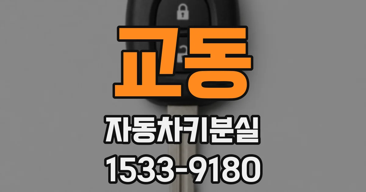 교동 자동차키분실