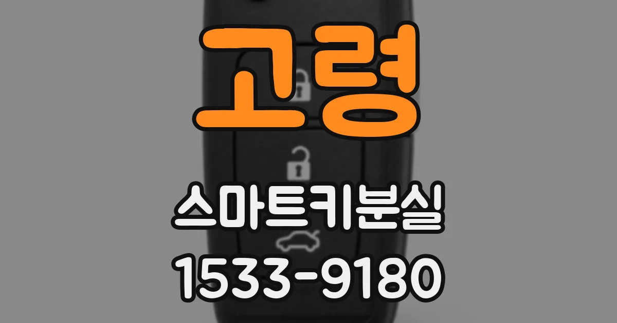 고령 스마트키분실