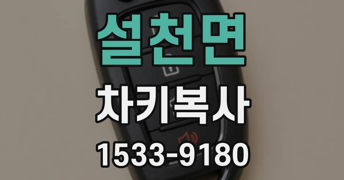 설천면 차키복사