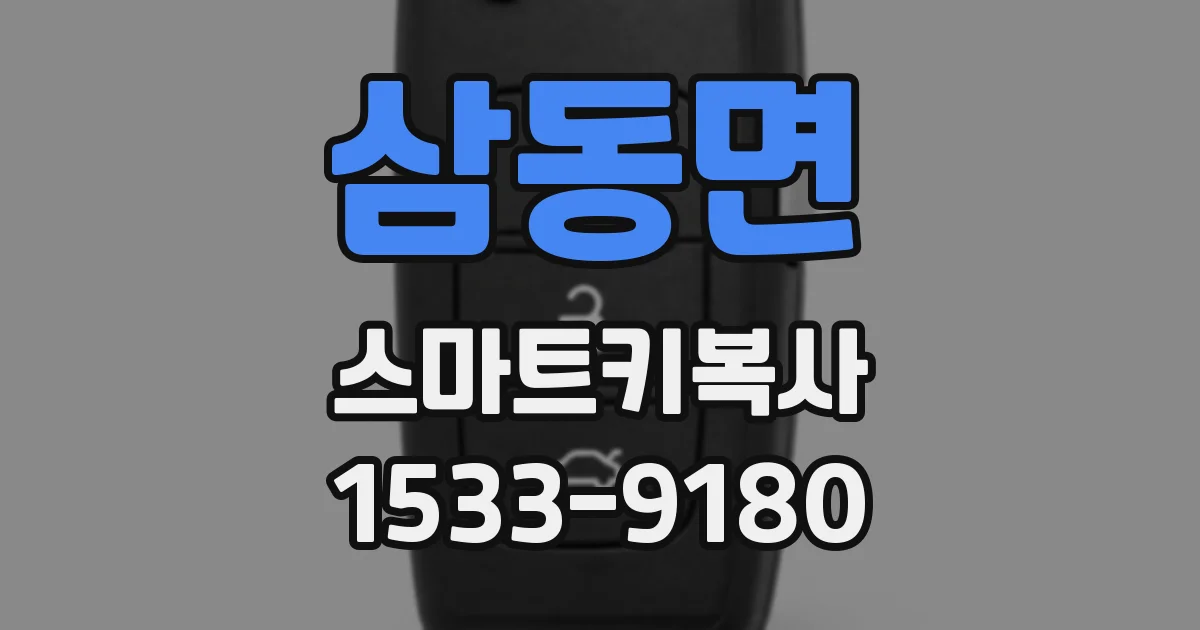 삼동면 스마트키복사