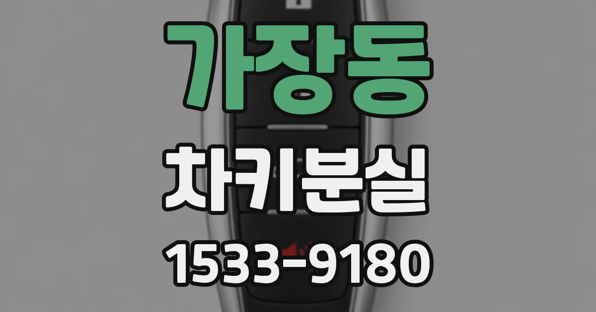 가장동 차키분실