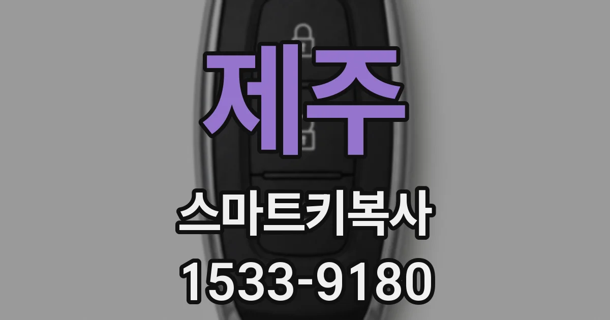 제주 스마트키복사