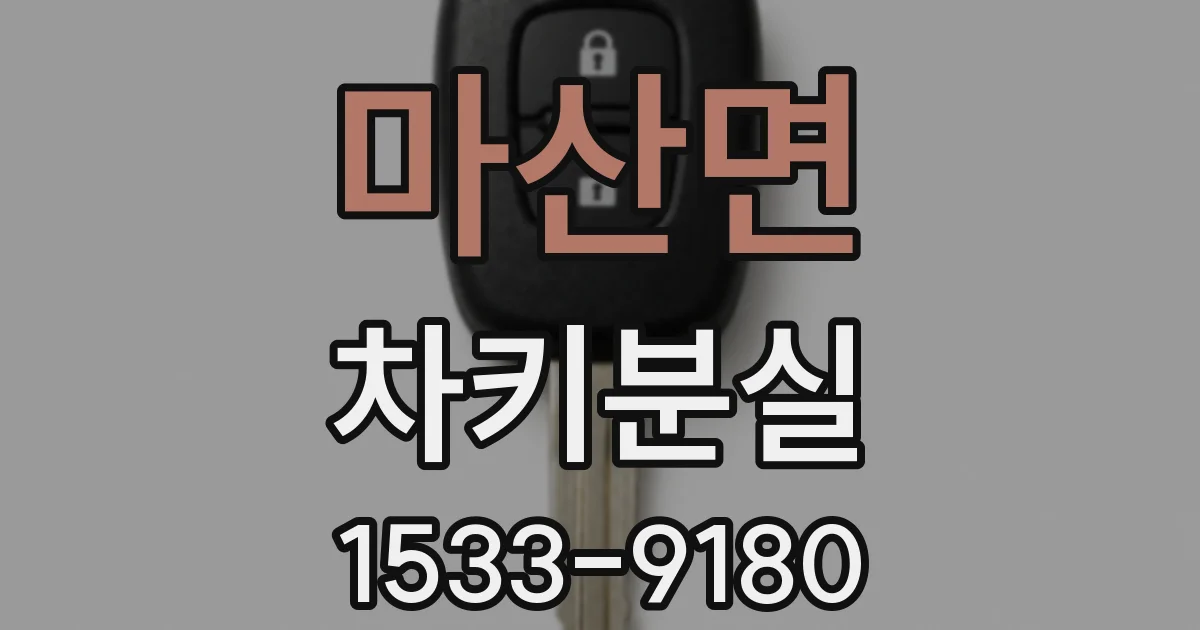 마산면 차키분실