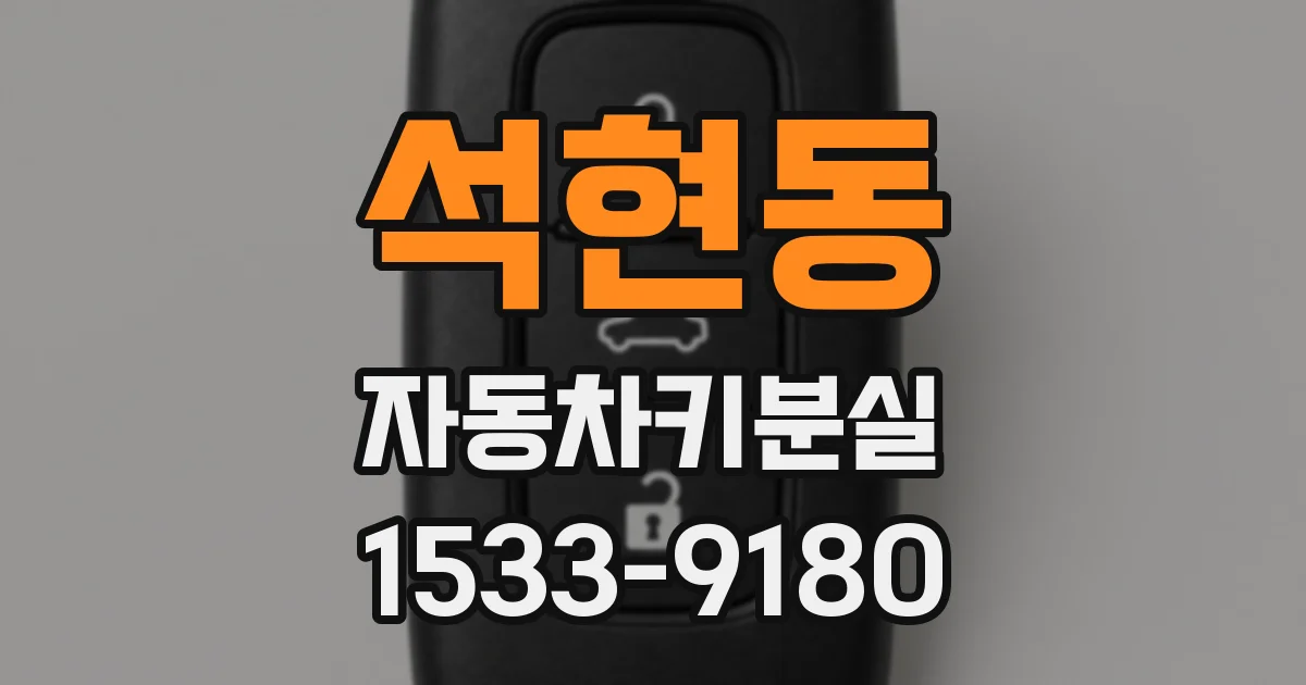 석현동 자동차키분실