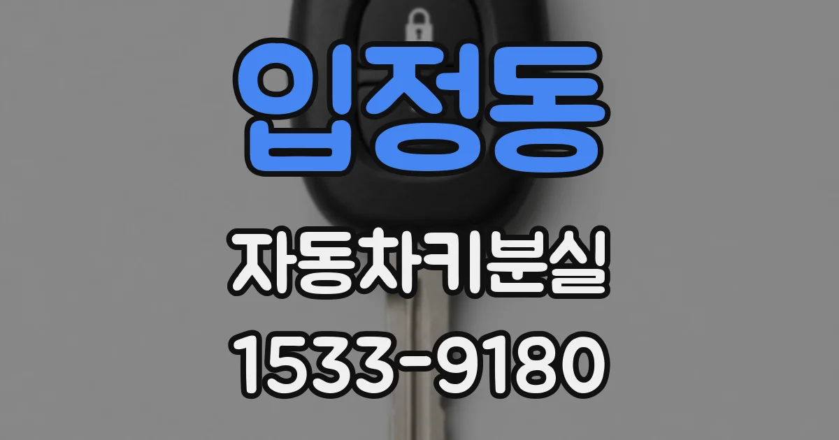 입정동 자동차키분실