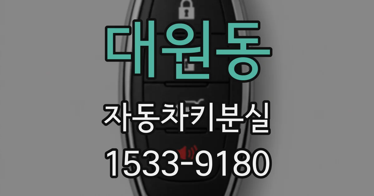대원동 자동차키분실