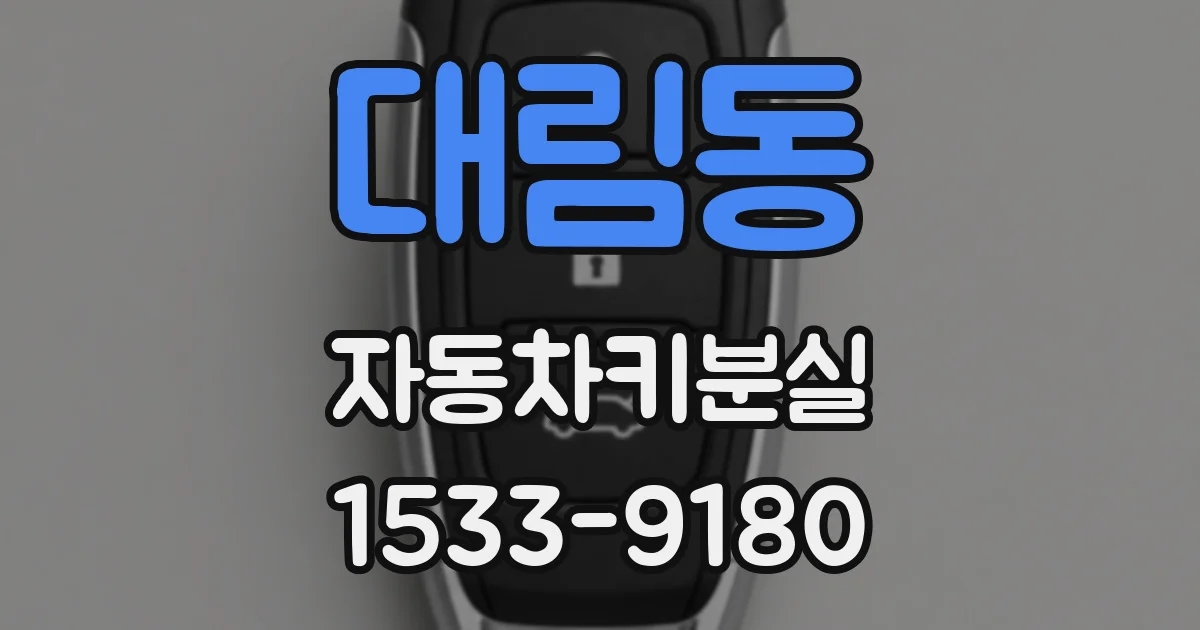 대림동 자동차키분실