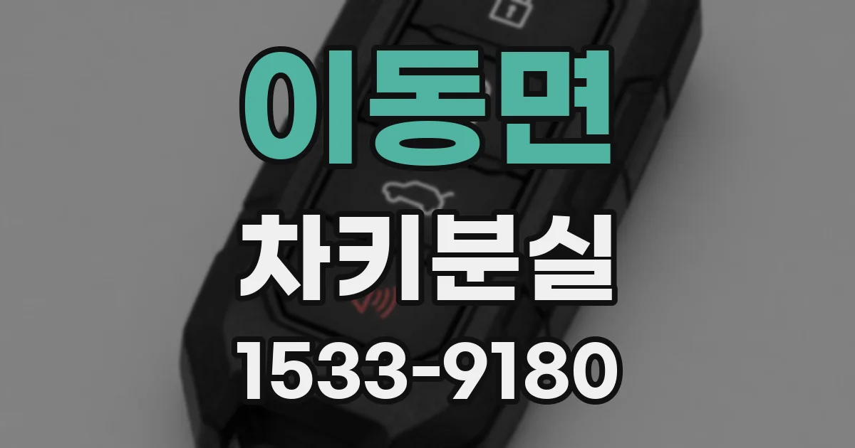 이동면 차키분실
