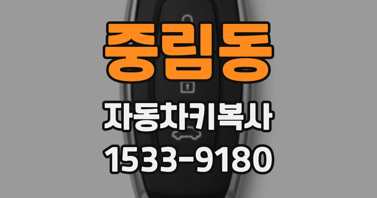 중림동 자동차키복사