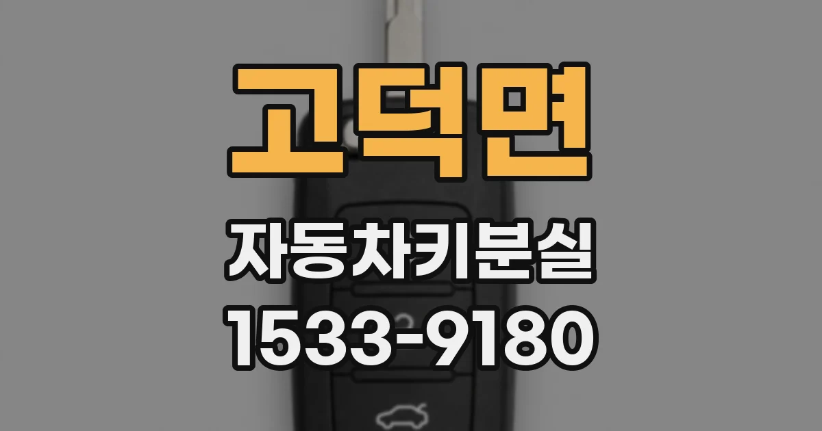 고덕면 자동차키분실