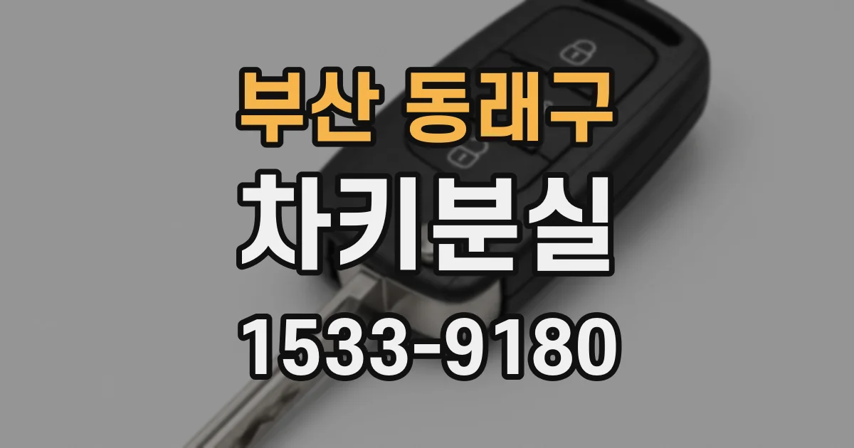 부산 동래구 차키분실