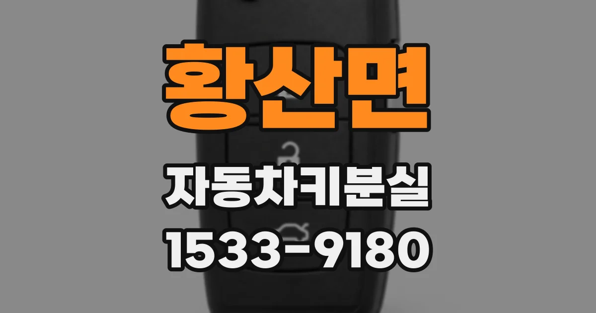 황산면 자동차키분실