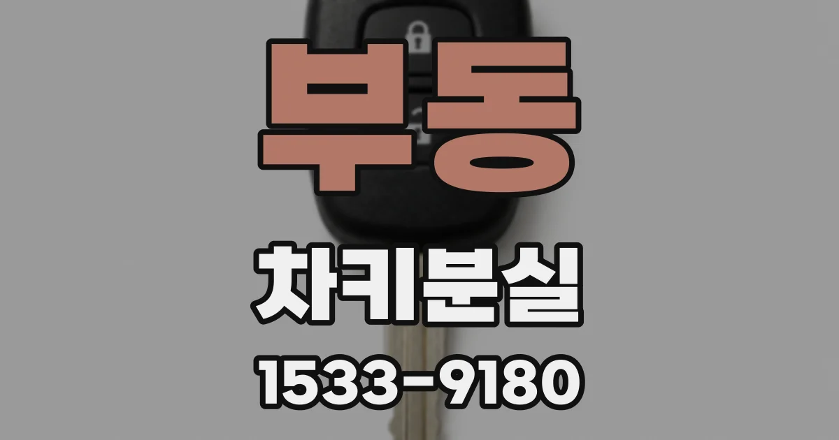 부동 차키분실