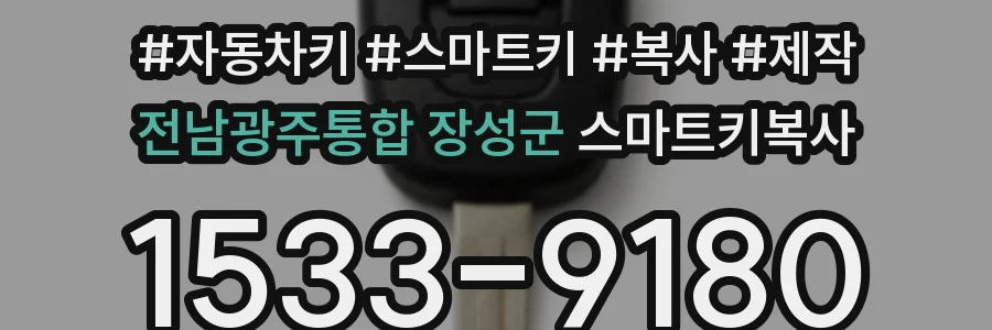 전남광주통합 장성군 스마트키복사