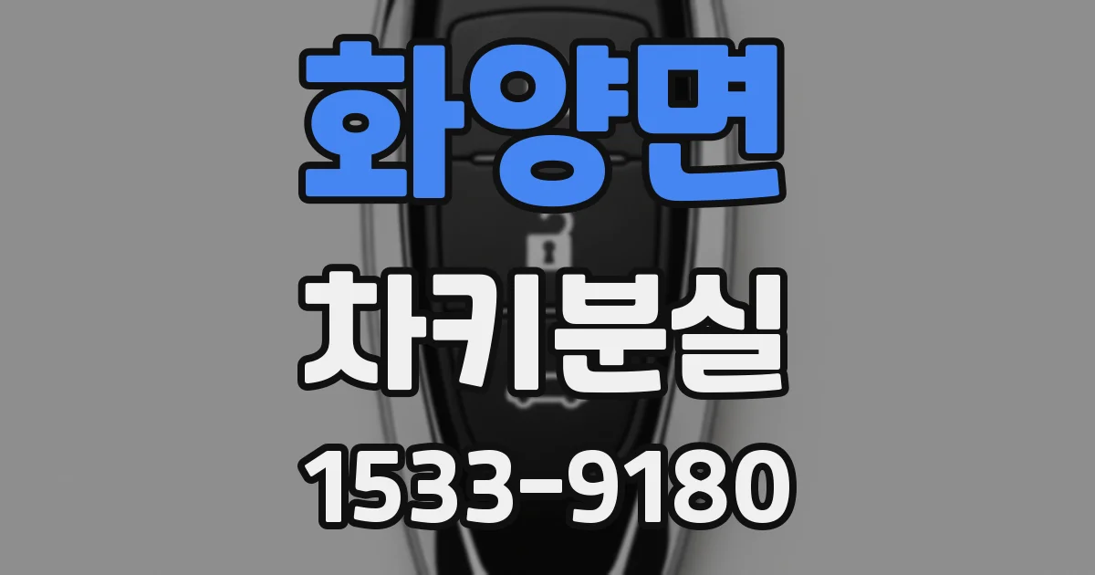 화양면 차키분실