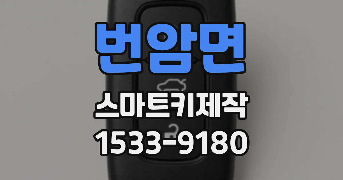 번암면 스마트키제작