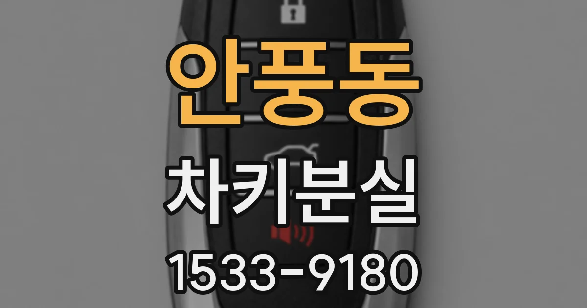 안풍동 차키분실