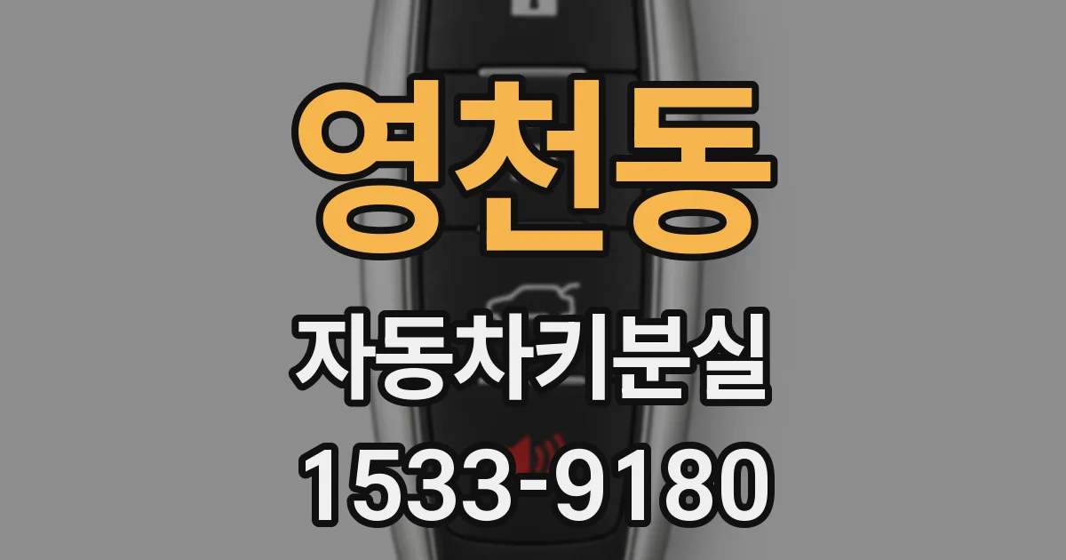 영천동 자동차키분실