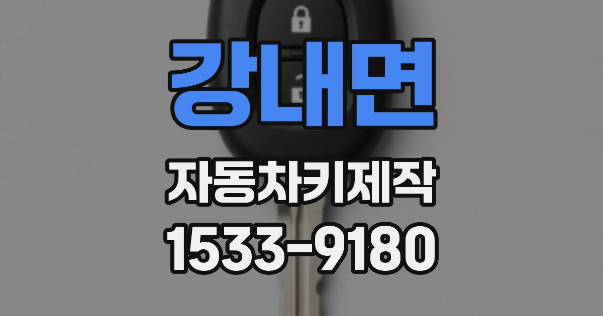 강내면 자동차키제작