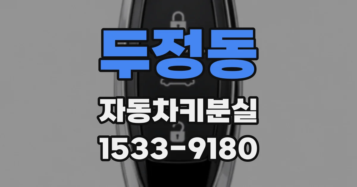 두정동 자동차키분실