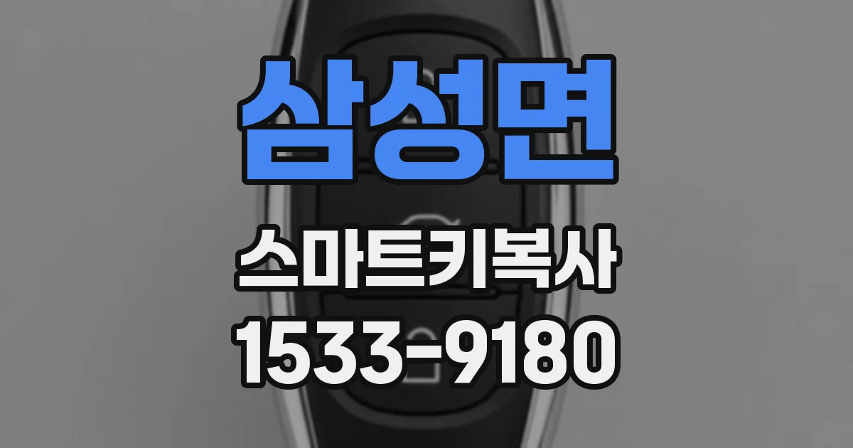 삼성면 스마트키복사
