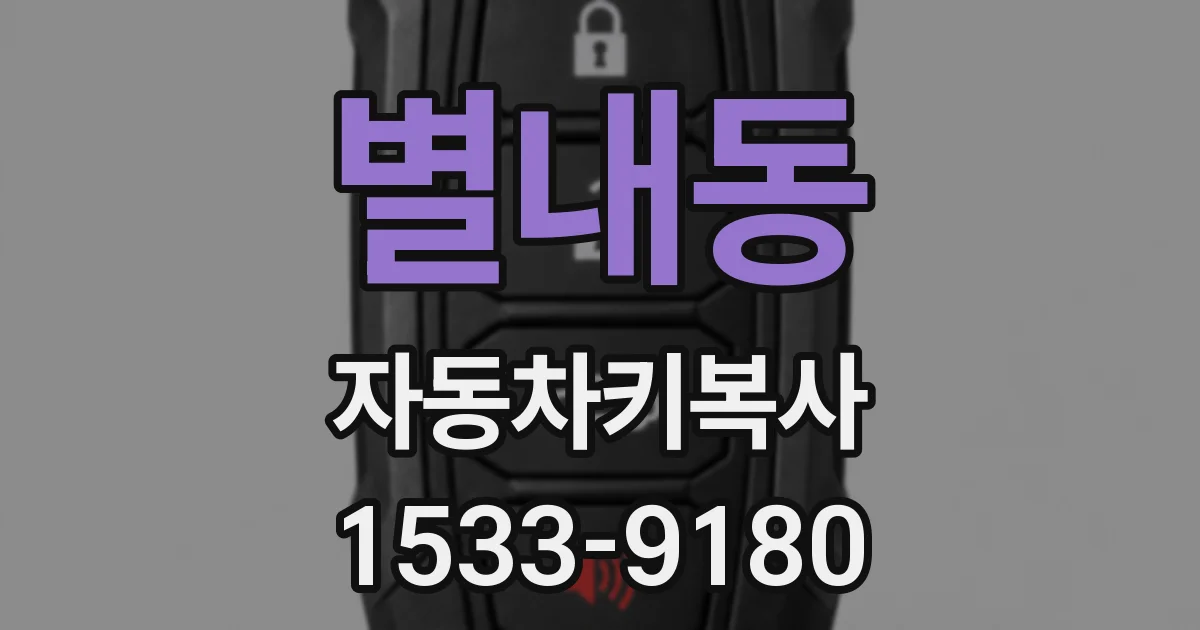 별내동 자동차키복사