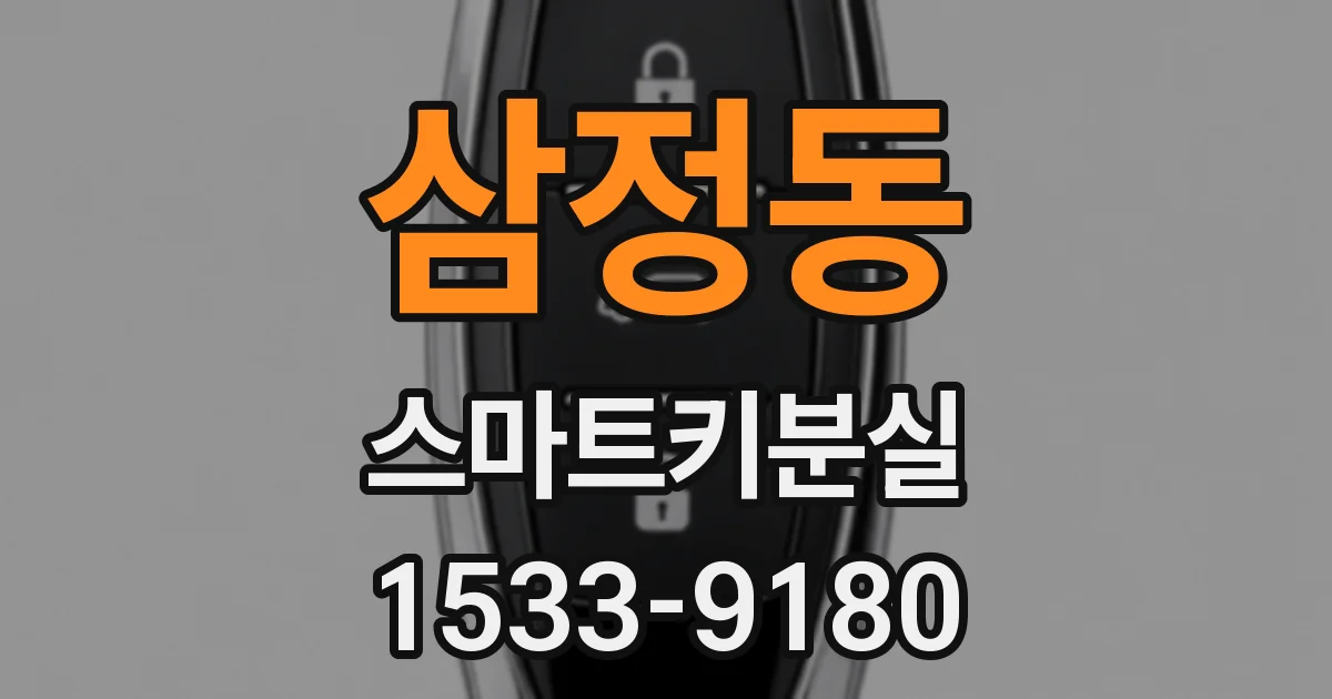 삼정동 스마트키분실