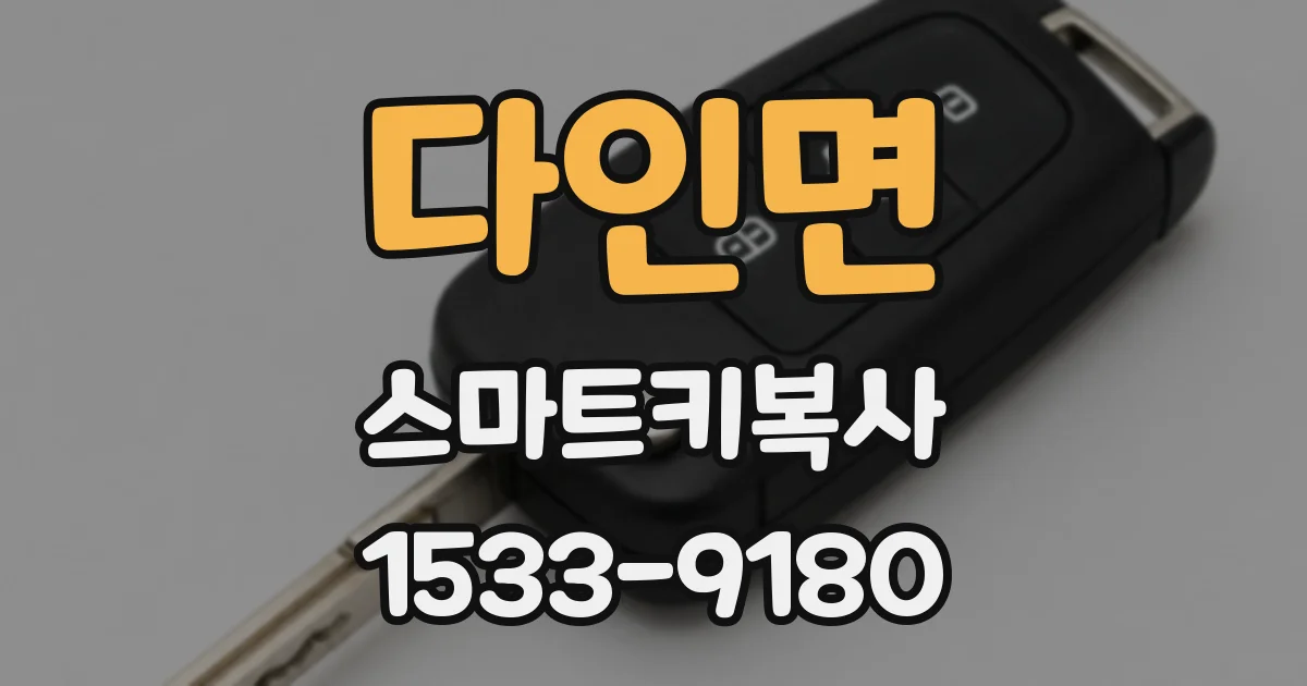 다인면 스마트키복사