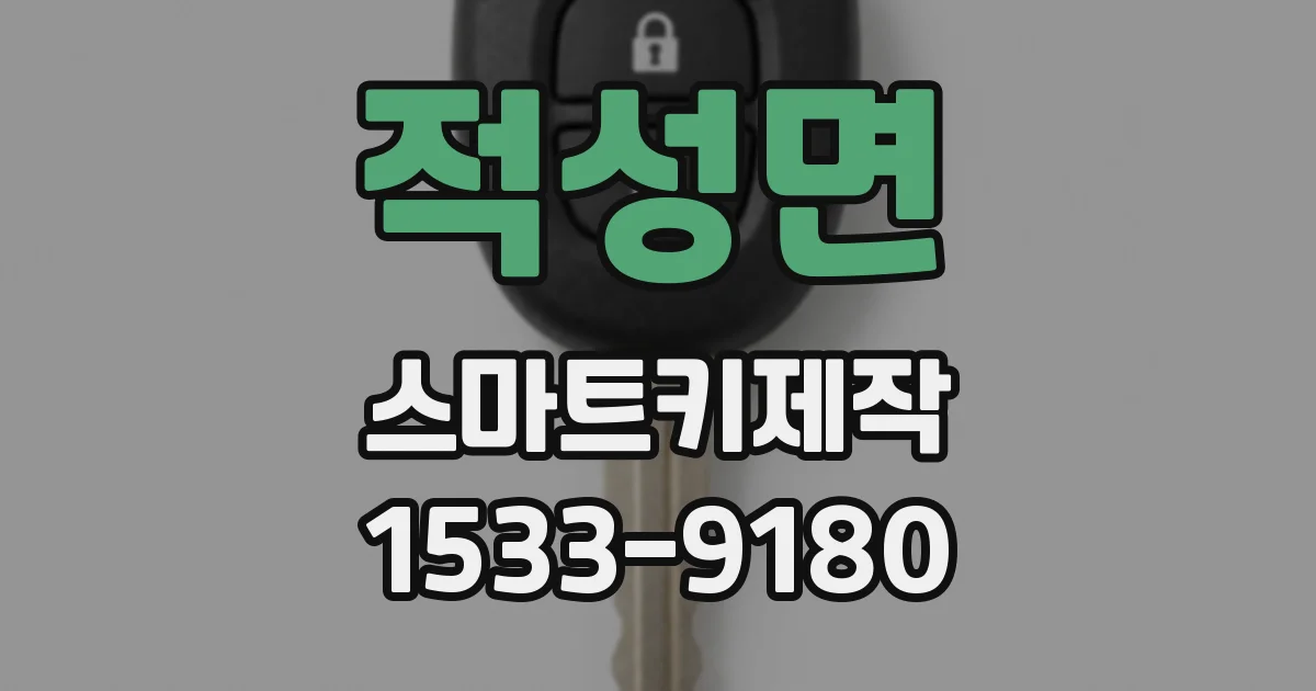 적성면 스마트키제작