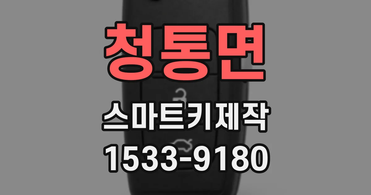 청통면 스마트키제작