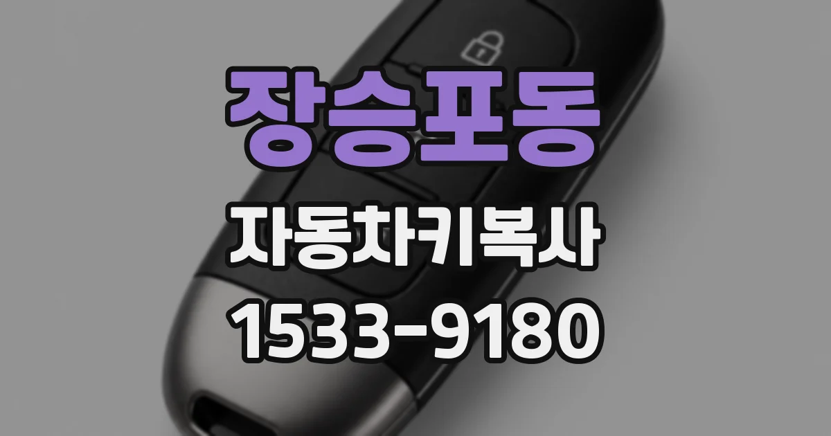 장승포동 자동차키복사