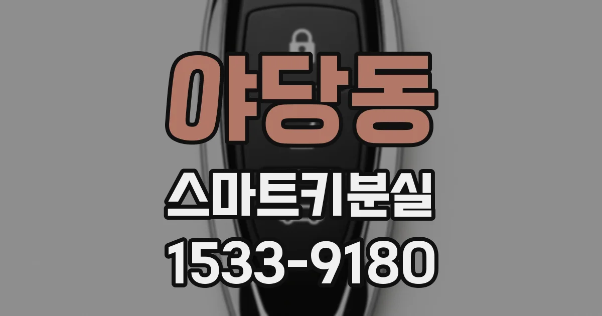 야당동 스마트키분실