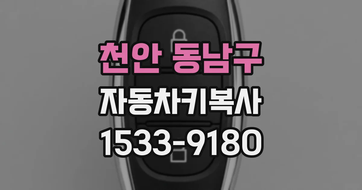 천안 동남구 자동차키복사