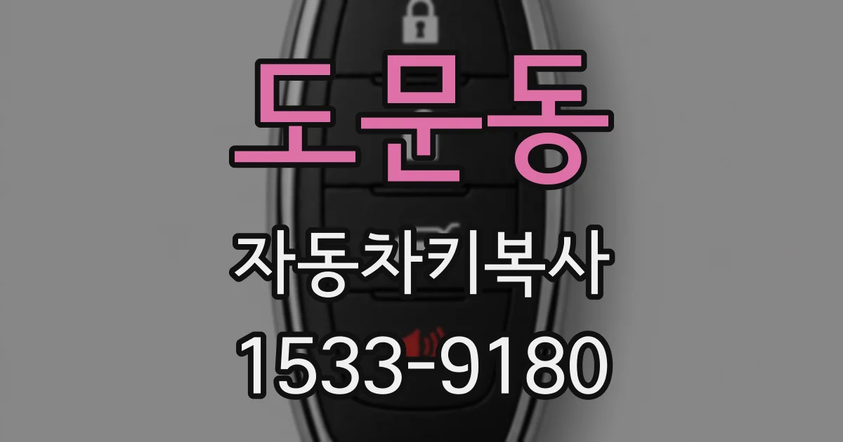 도문동 자동차키복사