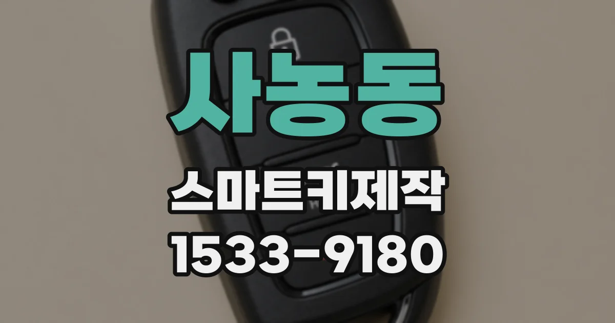 사농동 스마트키제작
