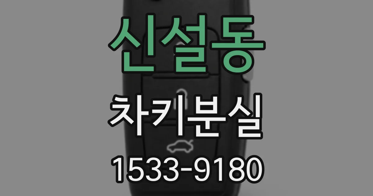 신설동 차키분실