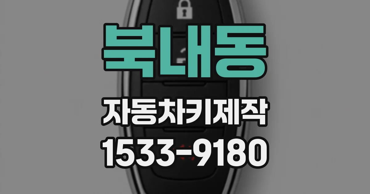 북내동 자동차키제작