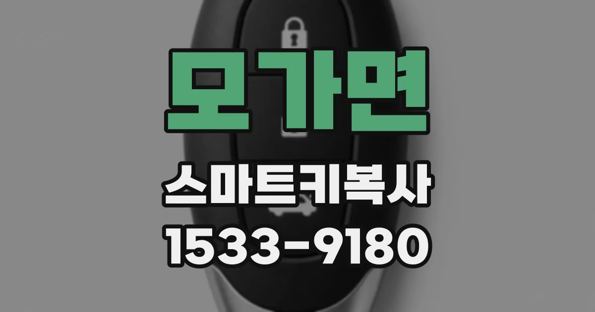 모가면 스마트키복사