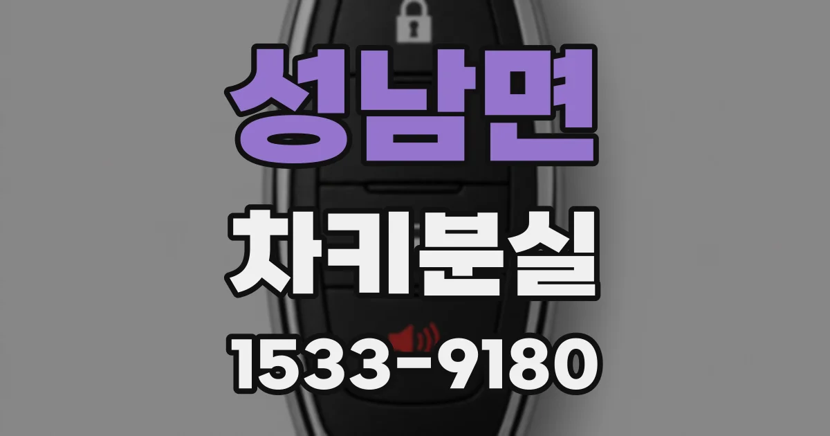 성남면 차키분실