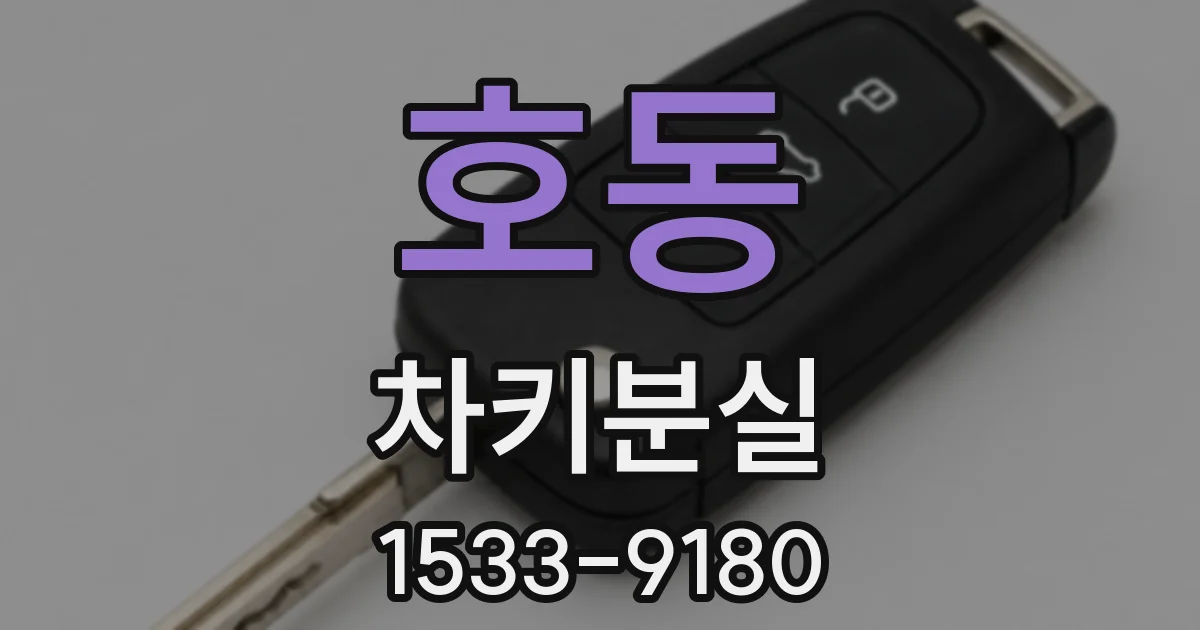호동 차키분실