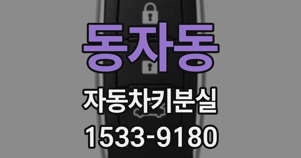 동자동 자동차키분실