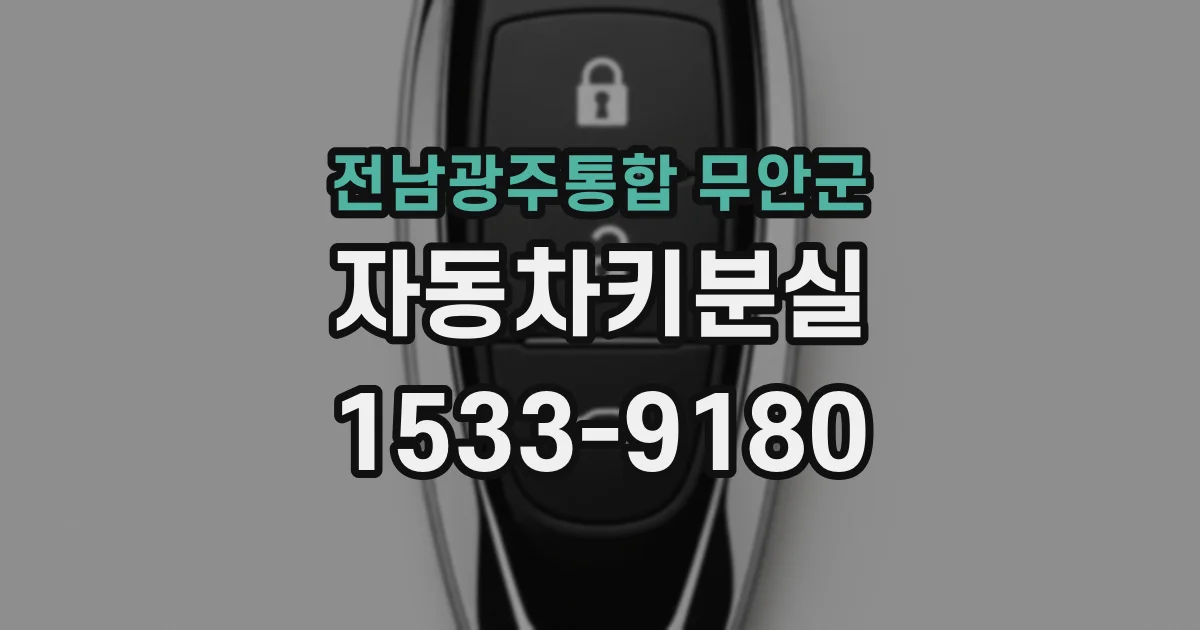 전남광주통합 무안군 자동차키분실