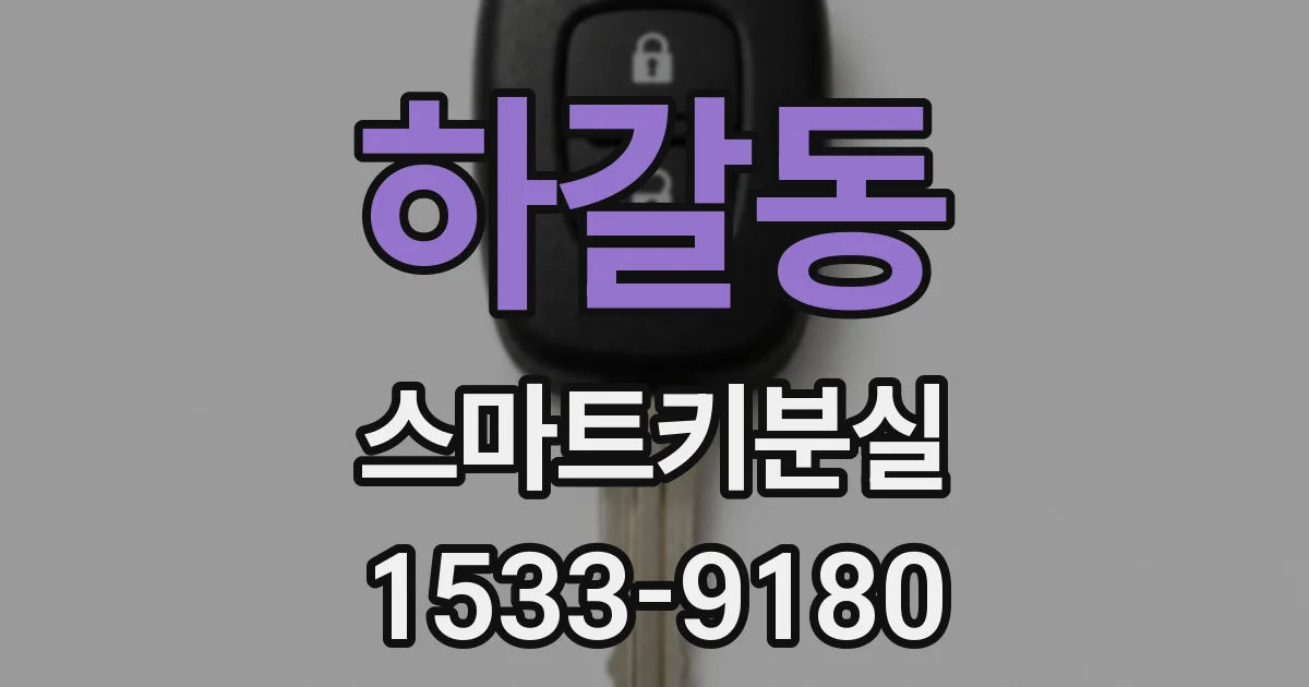 하갈동 스마트키분실
