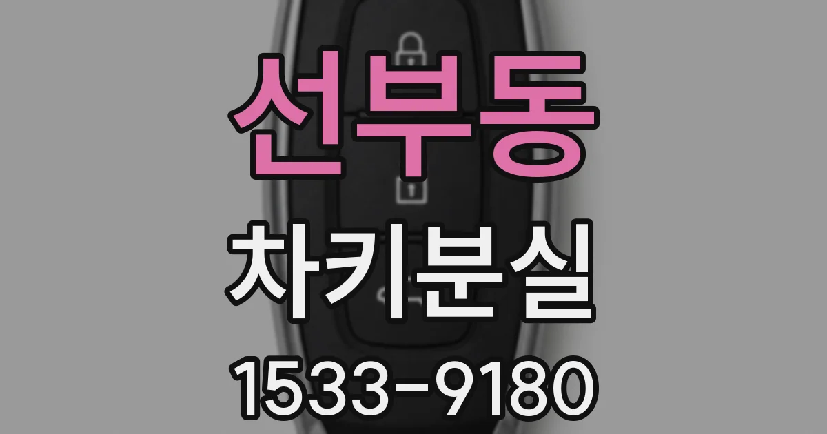 선부동 차키분실